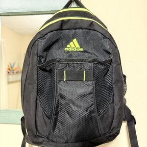 Adidas Hickory Black and Neon Green Backpack